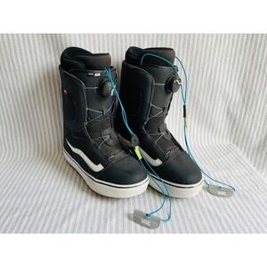 Vans Aura OG Snowboard Boots Black White Boa Fit System Mens 9.5 V1 UltraCush